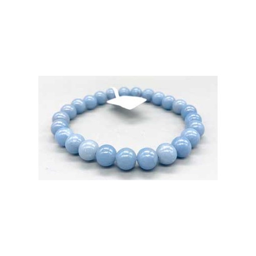 8mm Angelite Bracelet for Crystal Healing