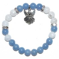 8mm Angelite Rainbow Moonstone Bracelet