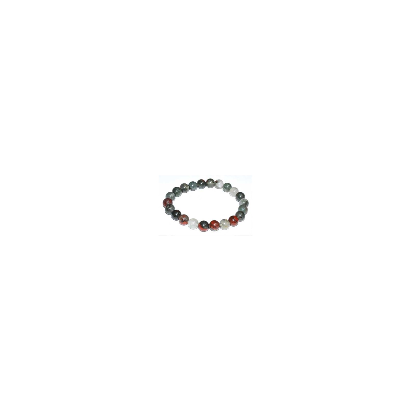 Pulsera de 8mm de Piedra de Sangre para Sanación