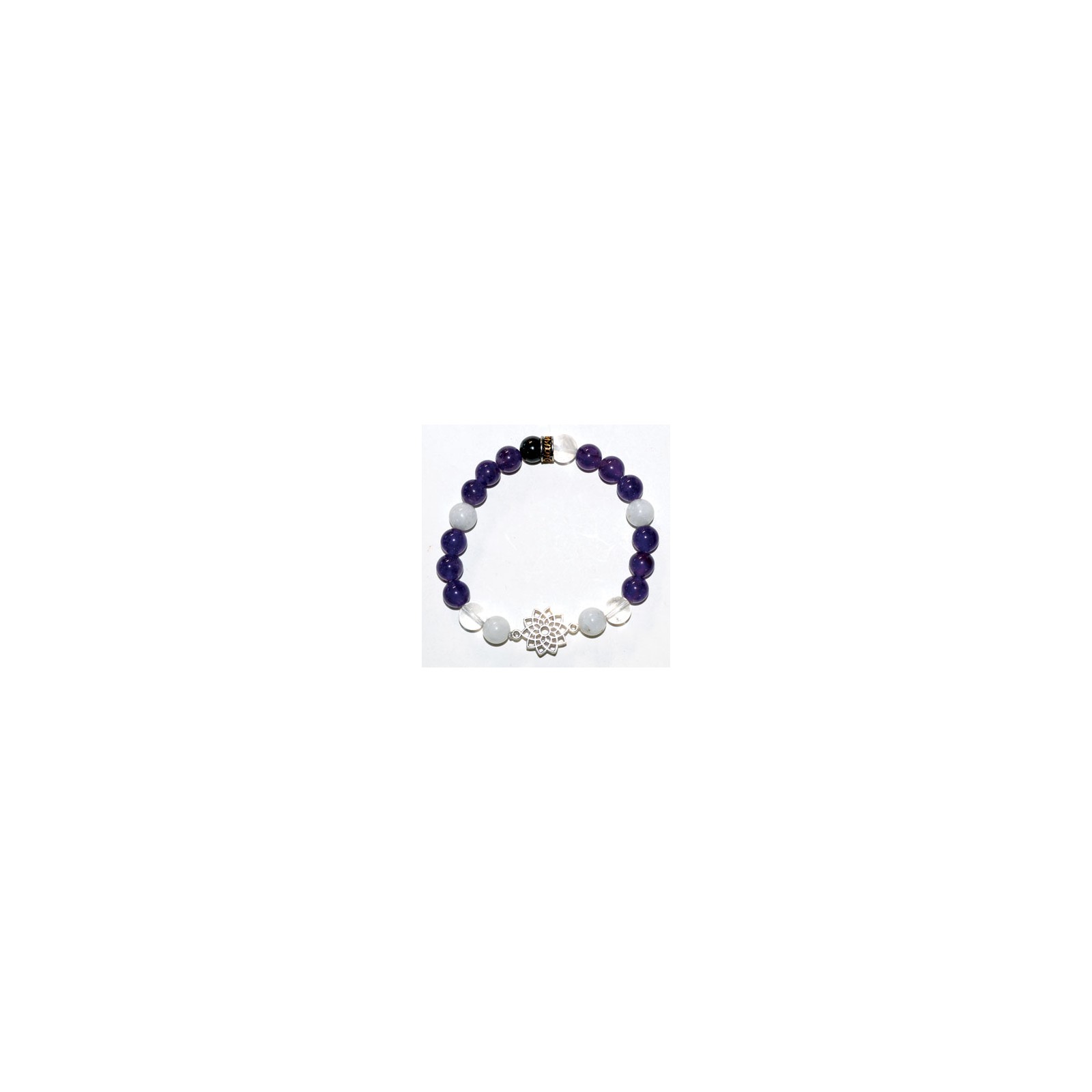 Pulsera Chakra Corona de 8mm Energía Sanadora