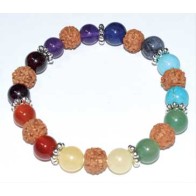 8mm Chakra and Rudraksha Healing Bracelet