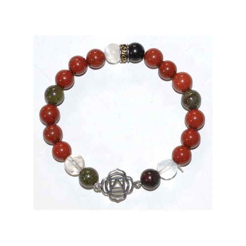 Pulsera Sanadora del Chakra Raíz de 8mm