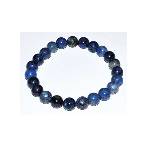 8mm Dumortierite Beaded Bracelet