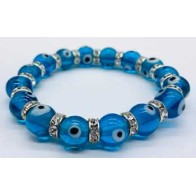 Pulsera Ojo Maligno Aqua 8mm para Protección