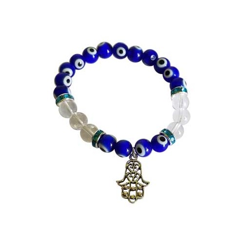 Evil Eye Clear Quartz Bracelet