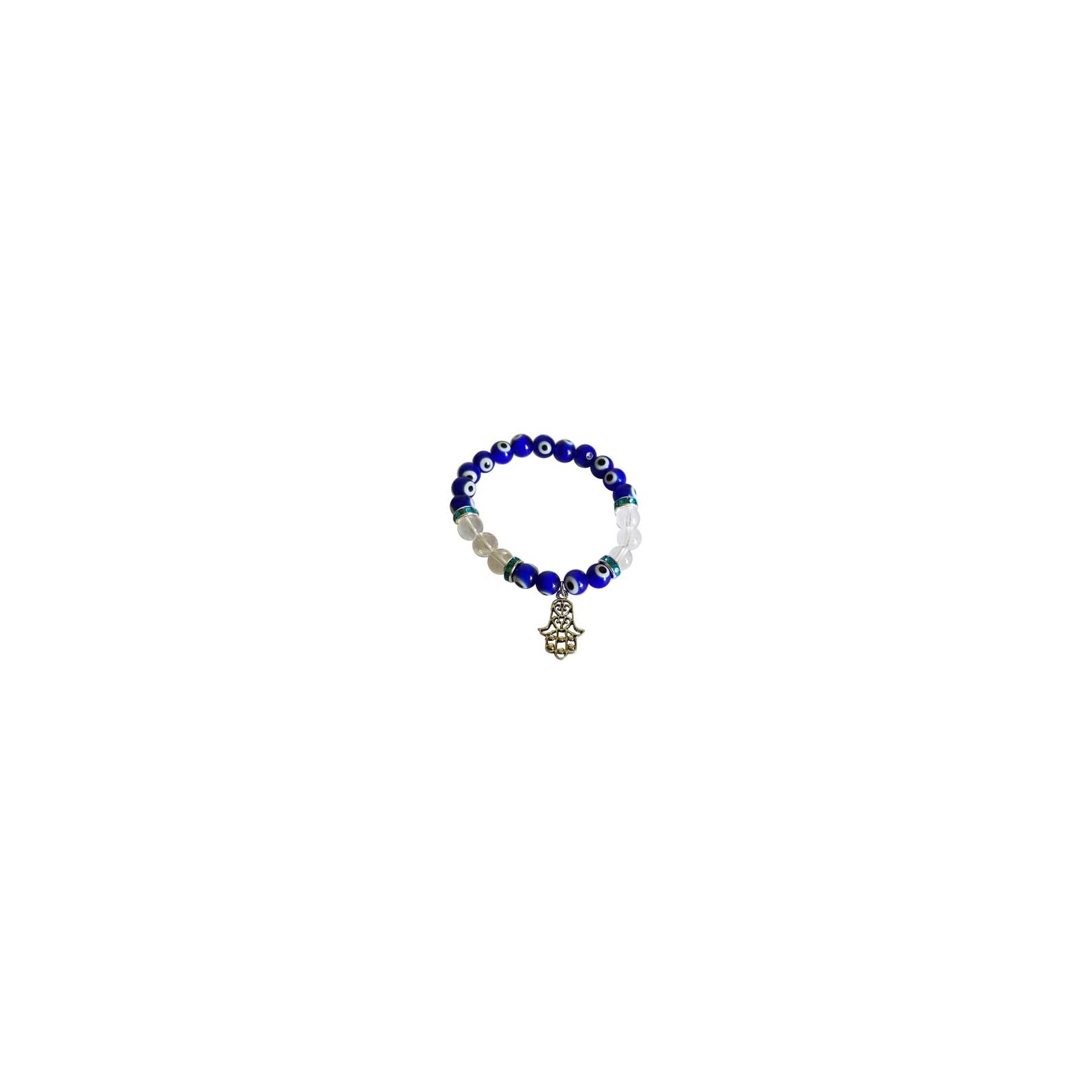 Evil Eye Clear Quartz Bracelet