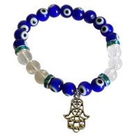 Evil Eye Clear Quartz Bracelet