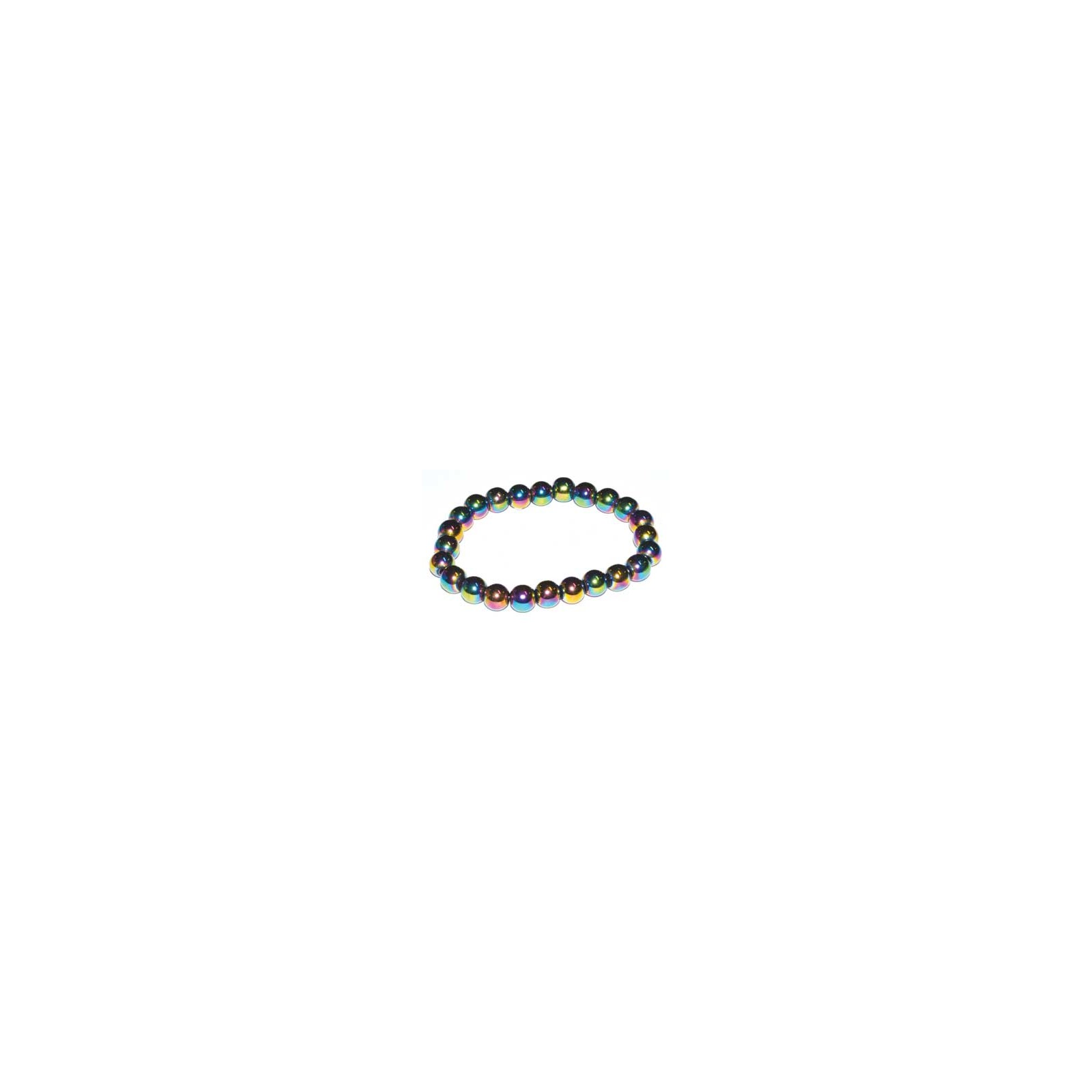 Pulsera de Hematita Arcoíris de 8mm para Energía