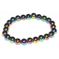 8mm Rainbow Hematite Bracelet for Energy