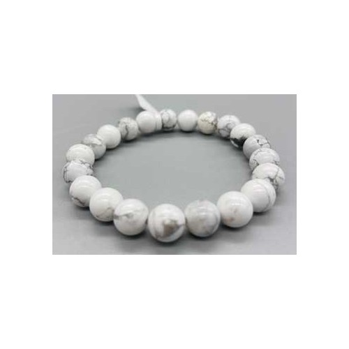 8mm Howlite Bracelet for Calming Energy