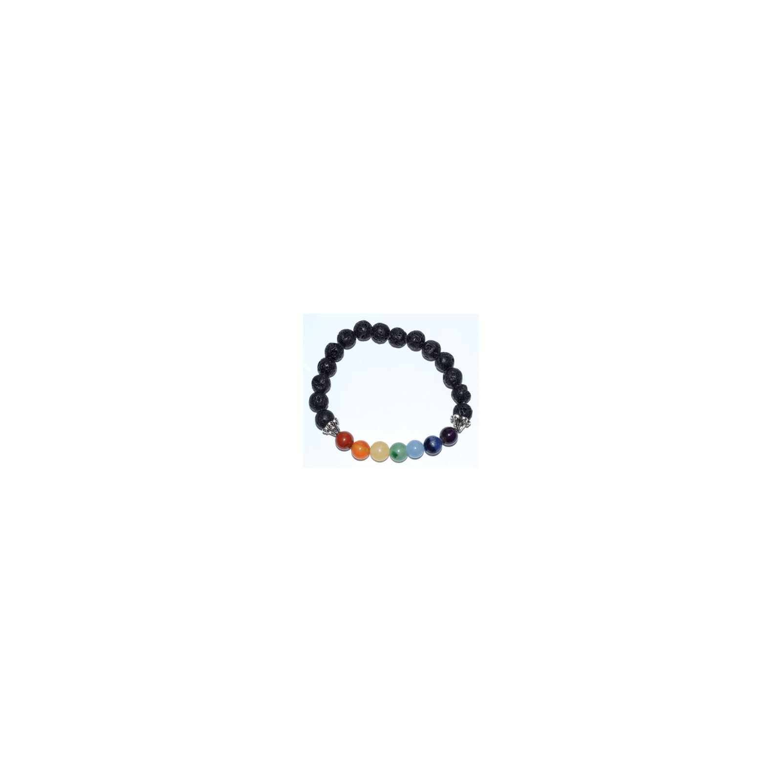 8mm Lava Chakra Bracelet with Essential Oils