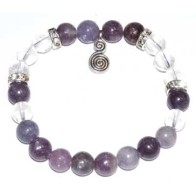 8mm Lepidolite Double Spiral Bracelet