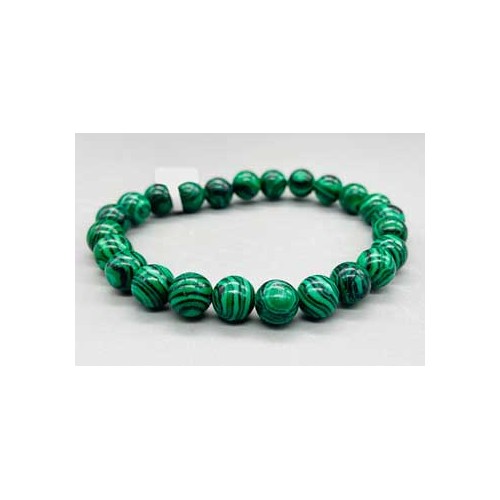 Pulsera Sintética de Malachite de 8mm para Amor