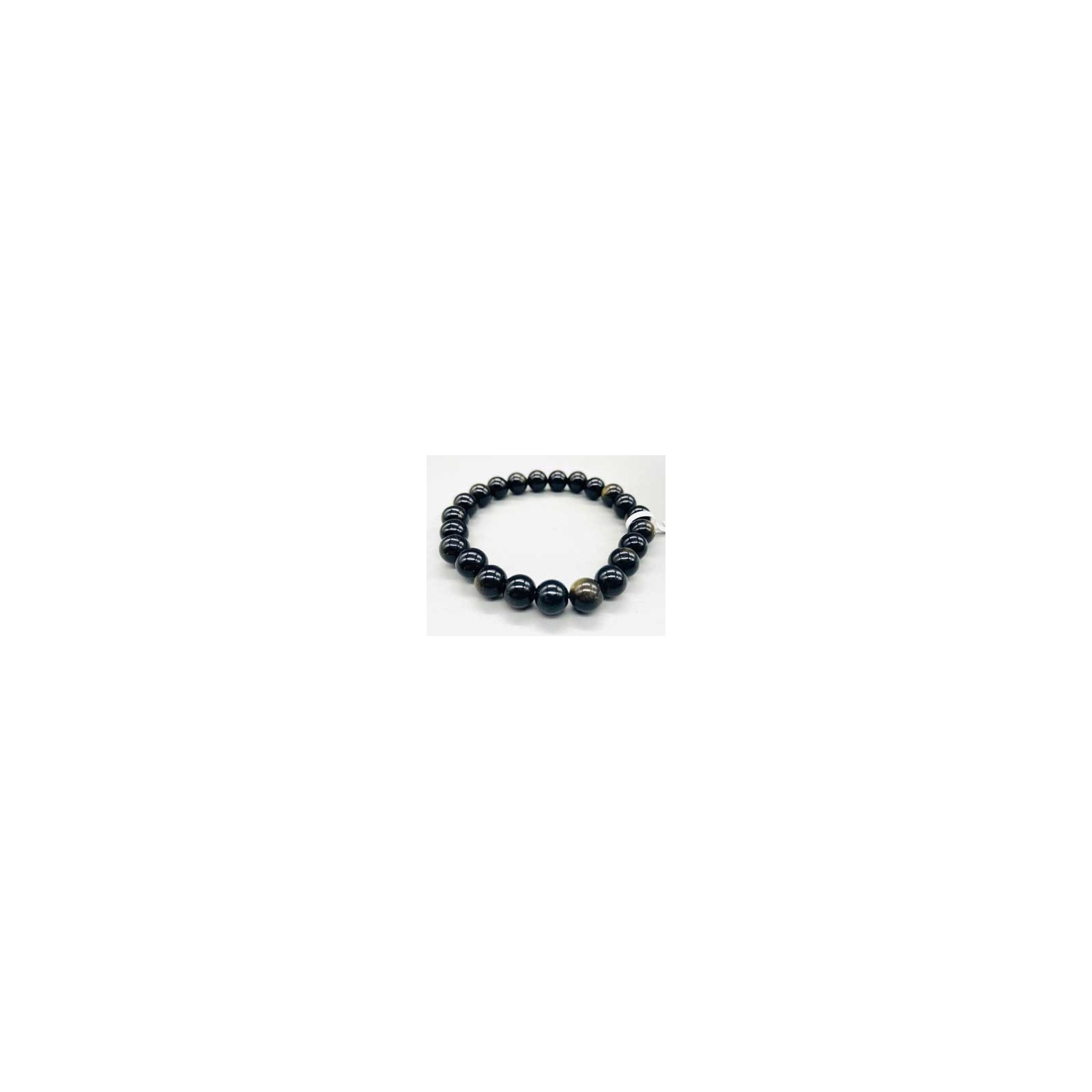 Pulsera de Obsidiana Brillo Dorado 8mm