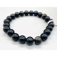 8mm Gold Sheen Obsidian Bracelet