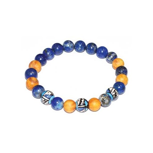 Palo Santo Lapis Bracelet for Healing Energies