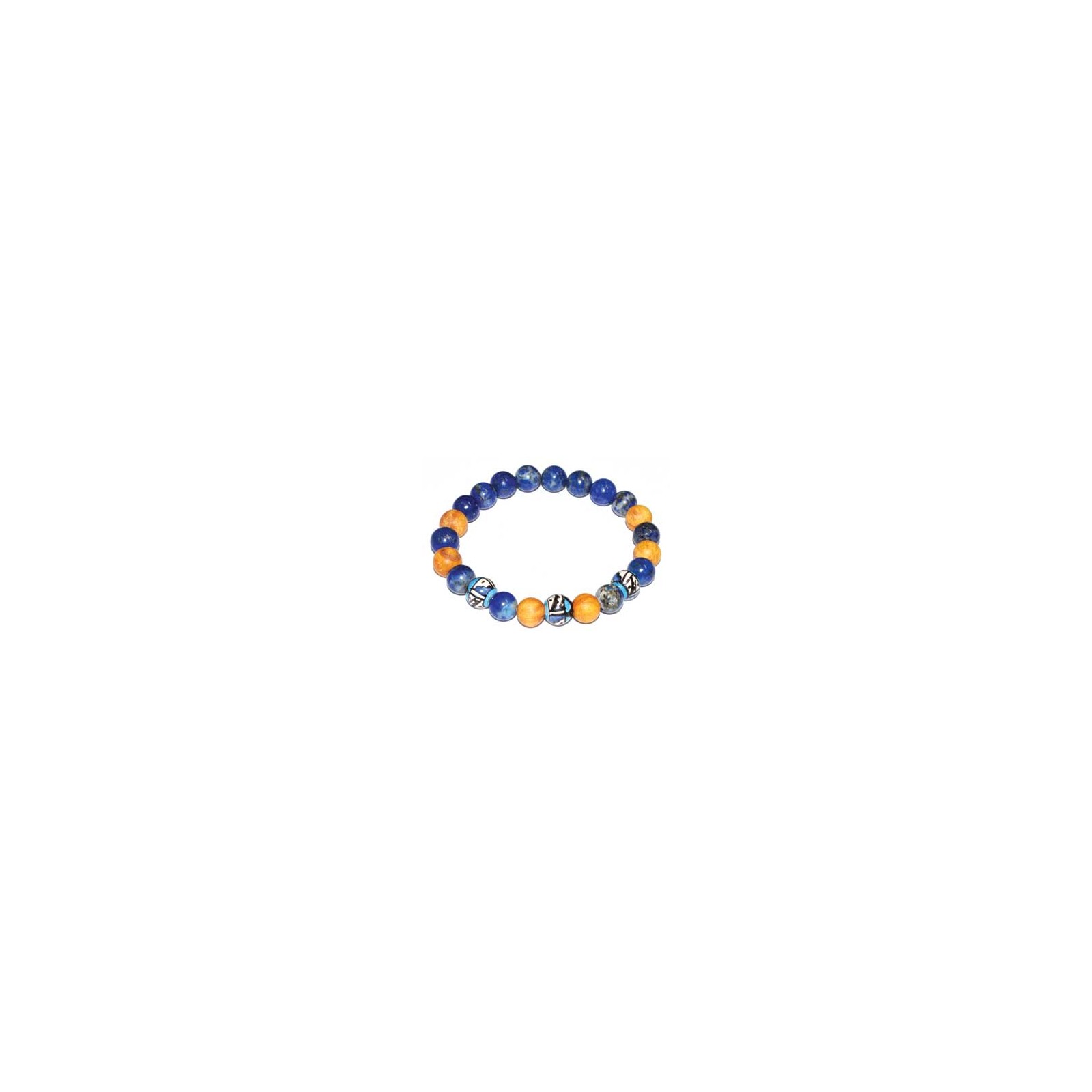 Pulsera de Palo Santo y Lapis para Energías Curativas