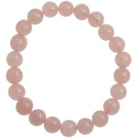 Pulsera de Cuarzo Rosa 8mm