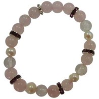 8mm Rose Quartz/Quartz Bracelet for Healing