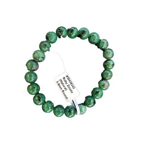 Ruby Zoisite Elastic Bracelet for Energy and Love