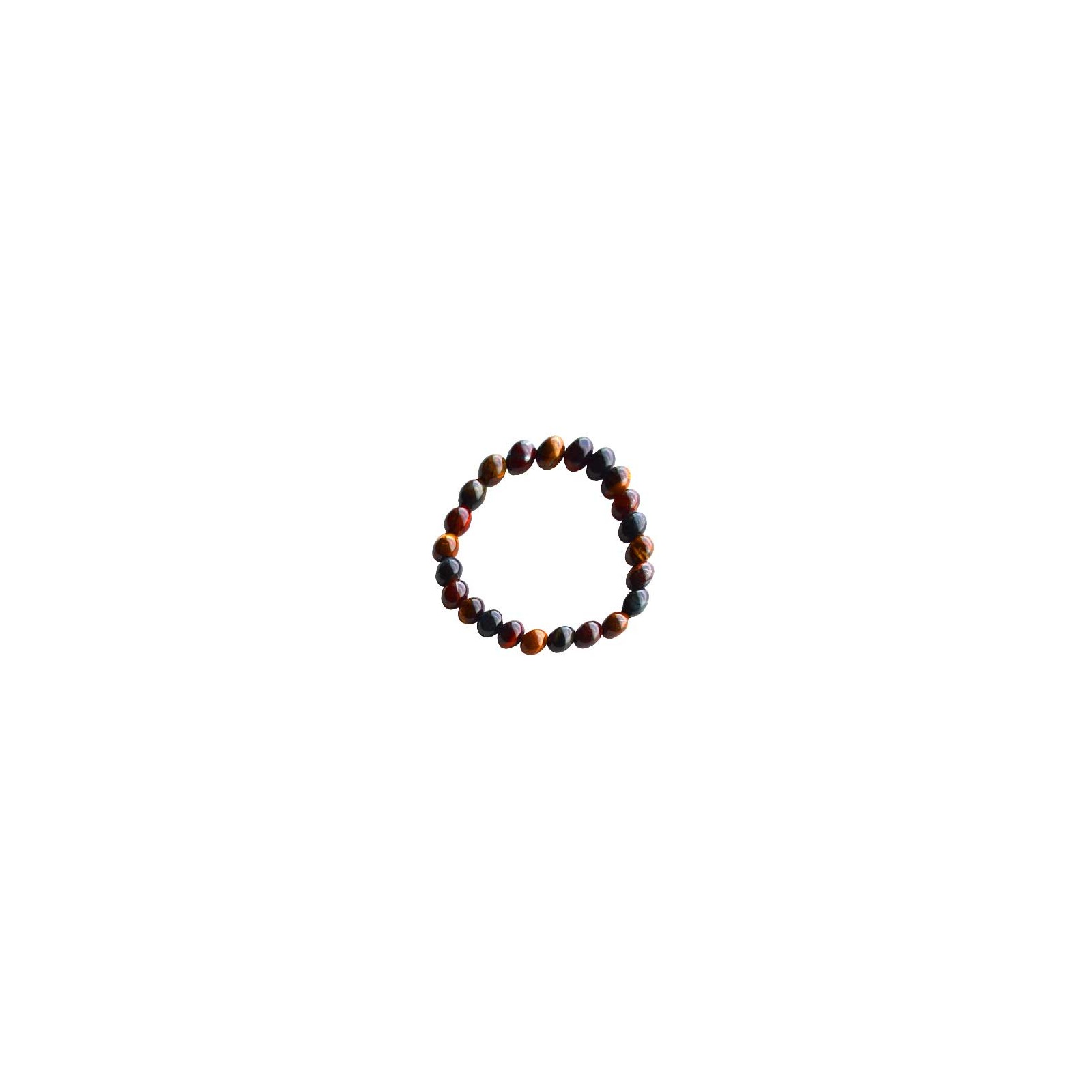 Pulsera de Ojo de Tigre de 8mm para la Suerte