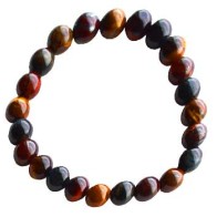 Pulsera de Ojo de Tigre de 8mm para la Suerte