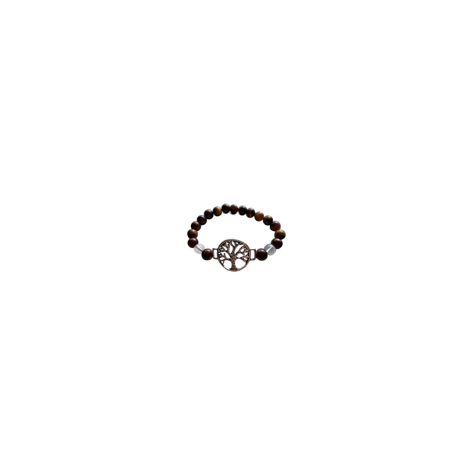 Pulsera Árbol de la Vida Ojo de Tigre/Cuarzo