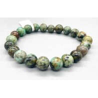 8mm African Turquoise Bracelet for Healing and Courage