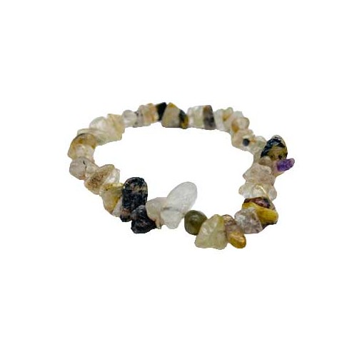 Rutilated Quartz Chip Bracelet