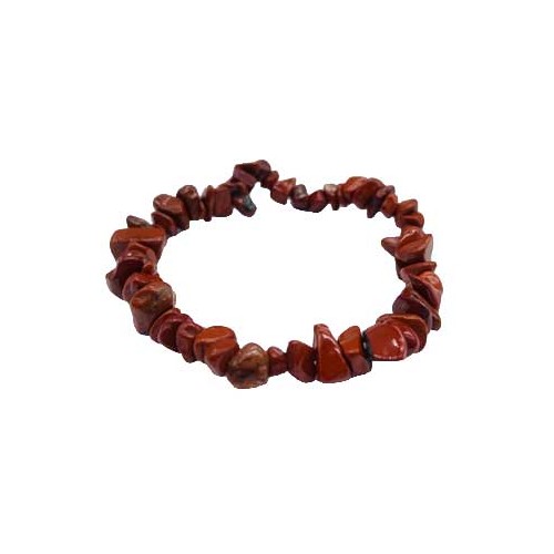 Pulsera de Chips de Jasper Rojo para Energía Nutricia