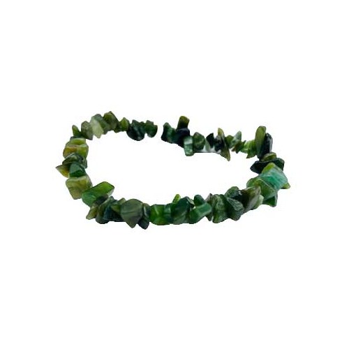 Nephrite Jade Chip Bracelet for Emotional Wellness