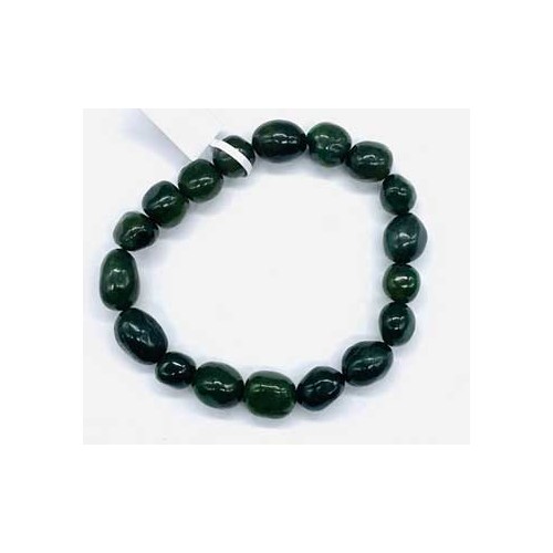 Pulsera de Jade Nephrita en Nugget para Chakra del Corazón