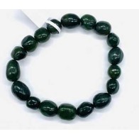 Pulsera de Jade Nephrita en Nugget para Chakra del Corazón