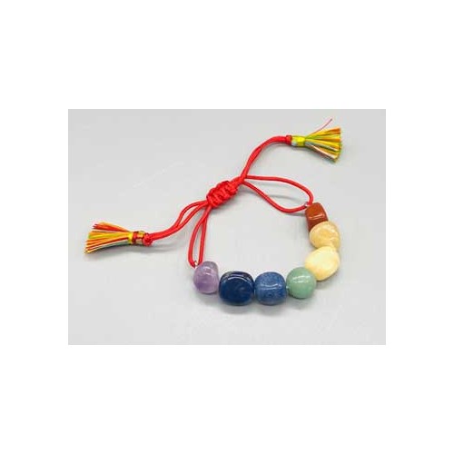 Pulsera Ajustable Nugget 7 Chakras con Borla