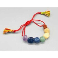 Pulsera Ajustable Nugget 7 Chakras con Borla