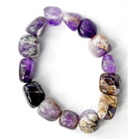 Amethyst Chevron Nugget Bracelet for Healing