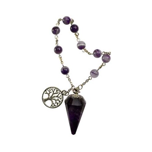 Amethyst Pendulum Bracelet for Dowsing and Style