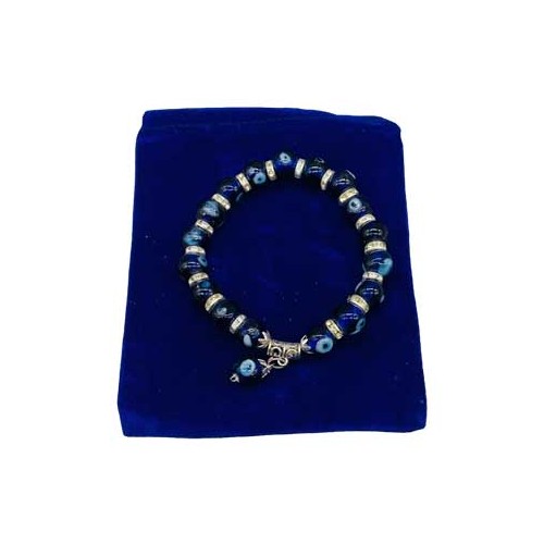 8mm Evil Eye Beaded Bracelet for Protection