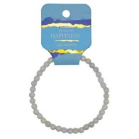 Pulsera Elástica de Aquamarina de 4mm para la Felicidad