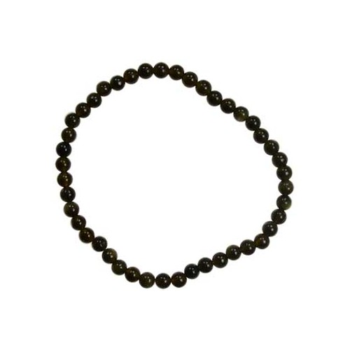 Pulsera de Obsidiana Negra Elástica para Enraizamiento