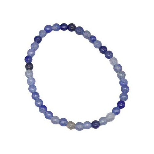 Pulsera Elástica de Aventurina Azul para Equilibrio Emocional