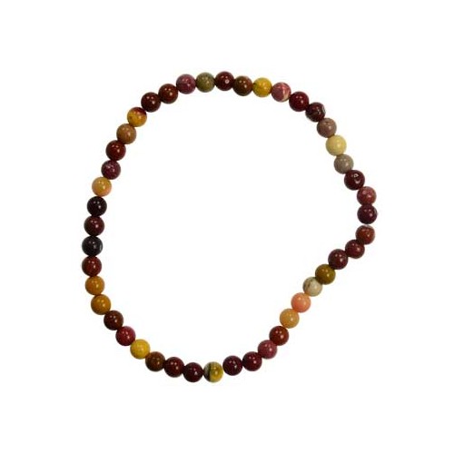 4mm Mookaite Jasper Bracelet for Energy and Grounding