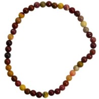 4mm Mookaite Jasper Bracelet for Energy and Grounding