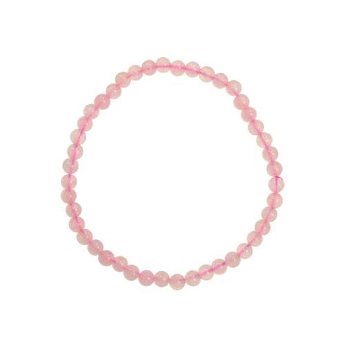 Pulsera de Cuarzo Rosa Stretch 4mm para Amor