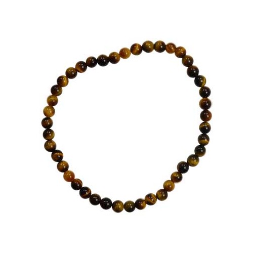 Pulsera Elástica de Ojo de Tigre de 4mm