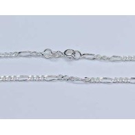 20" Sterling Figaro Chain for Elegance