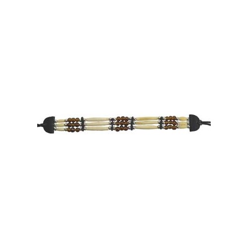 Native American Inspired Brown Beaded Bone Choker