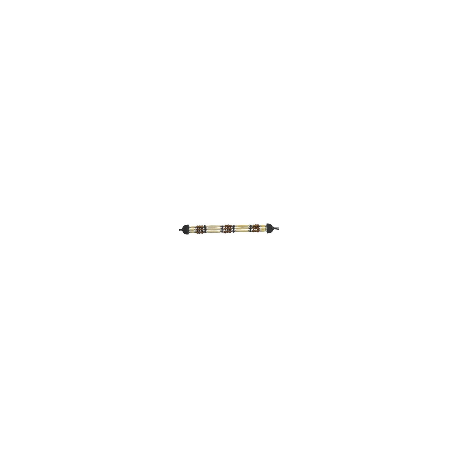 Native American Inspired Brown Beaded Bone Choker