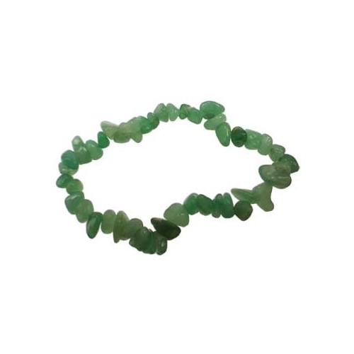 Pulsera de Chips de Aventurina Verde para Buena Suerte