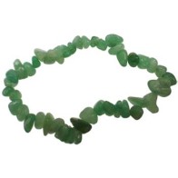 Pulsera de Chips de Aventurina Verde para Buena Suerte